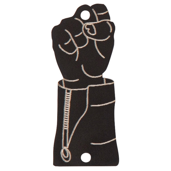 Joe Doe Tribute Truss Rod Cover ~ Aged Black ~ Fist Bump - Ev - Entz Music