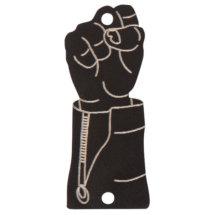 Joe Doe Tribute Truss Rod Cover ~ Aged Black ~ Fist Bump - Ev - Entz Music