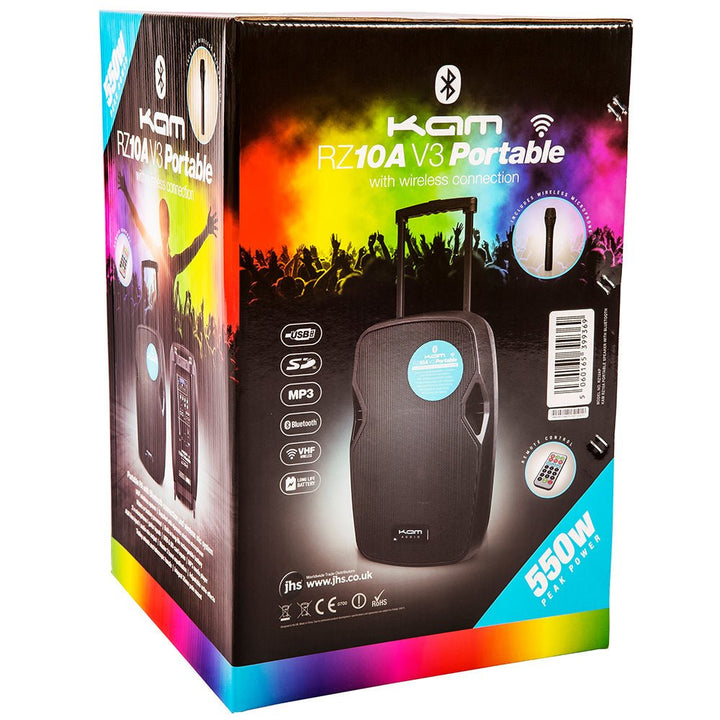 KAM 10" Portable Speaker with Bluetooth® ~ 550w - Ev - Entz Music