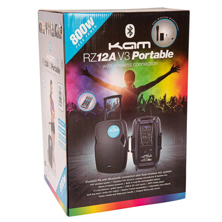 KAM Portable 12" Speaker with Bluetooth® ~ 800w - Ev - Entz Music