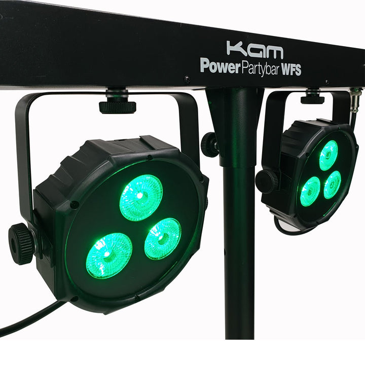 Kam Power Party Bar WFS Lights ~ inc lights, stand, footswitch & bag - Ev - Entz Music
