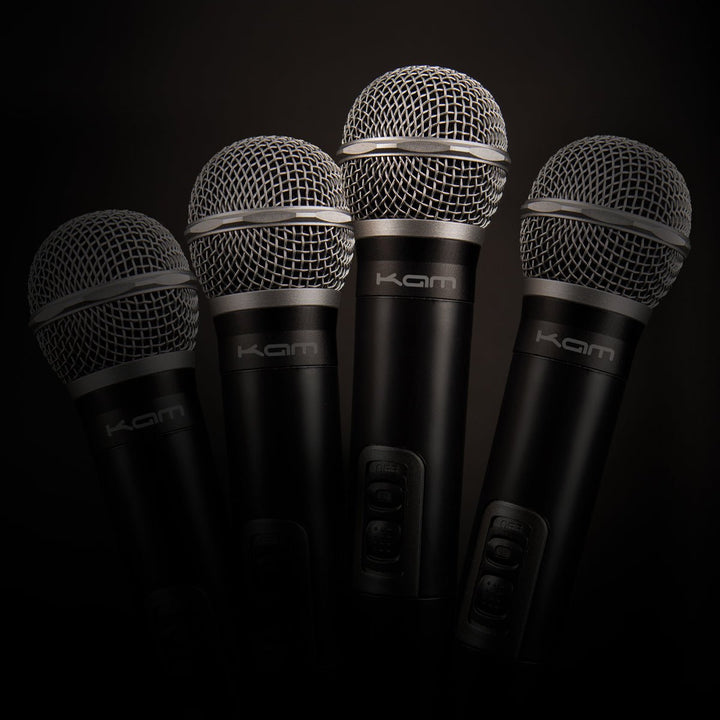 KAM Quartet ECO Wireless Microphone System ~ 4 Mics / Receiver - Ev - Entz Music