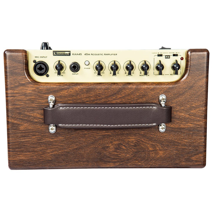 Portable Acoustic Guitar Amp with Wooden Cabinet – Kinsman KAA45