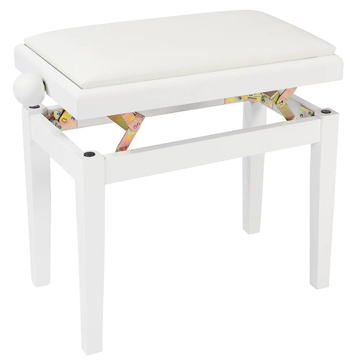 Kinsman Adjustable Piano Bench ~ Polished Gloss White - Ev - Entz Music