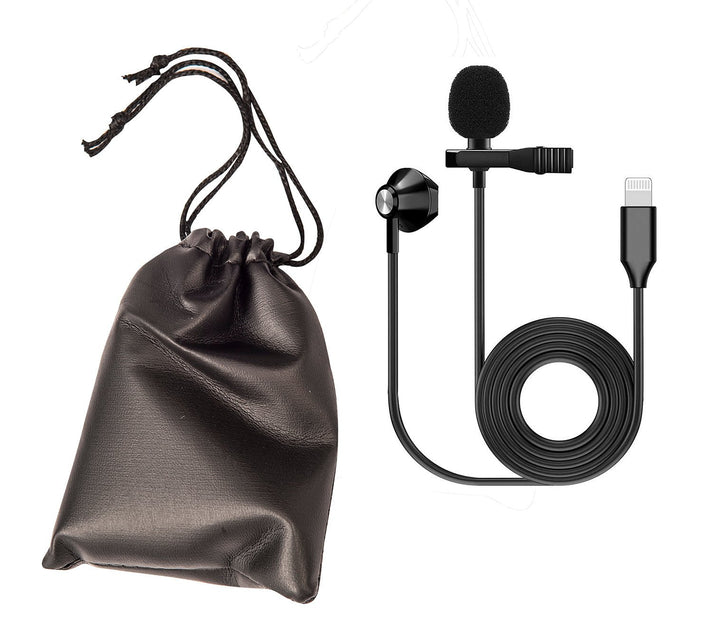 Kinsman Clip - On Lavalier Microphone with Earpiece ~ Lightning Connector - Ev - Entz Music