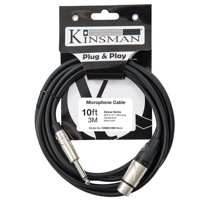Kinsman Deluxe Mono Microphone Cable ~ 10ft/3m - Ev - Entz Music
