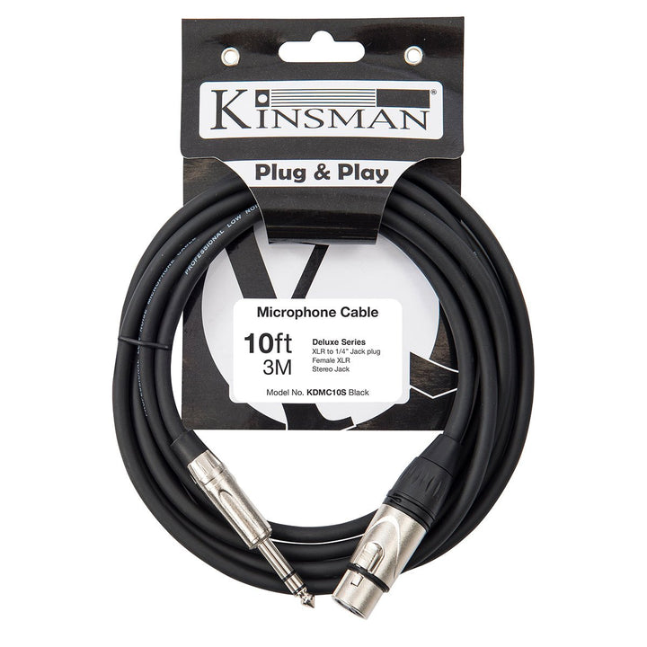 Kinsman Deluxe Stereo Microphone Cable ~ 10ft/3m - Ev - Entz Music