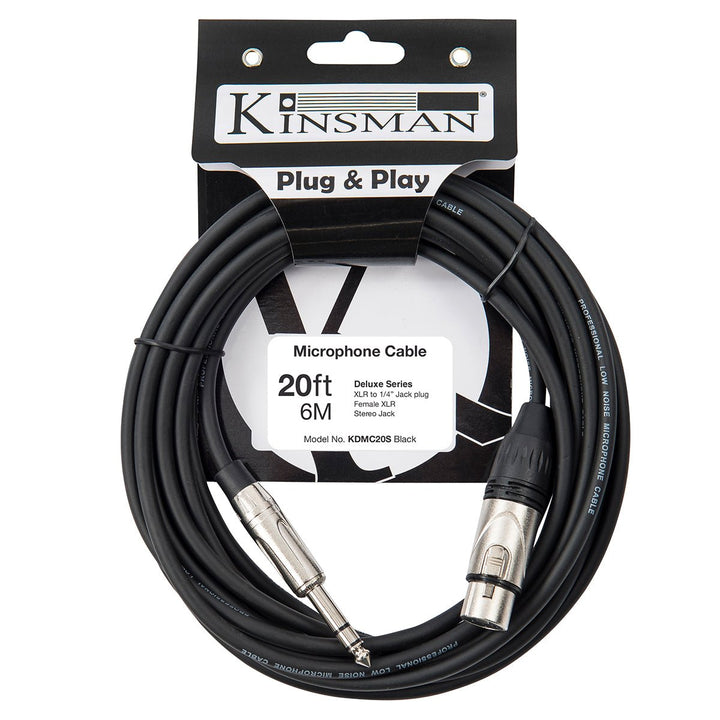 Kinsman Deluxe Stereo Microphone Cable ~ 20ft/6m - Ev - Entz Music