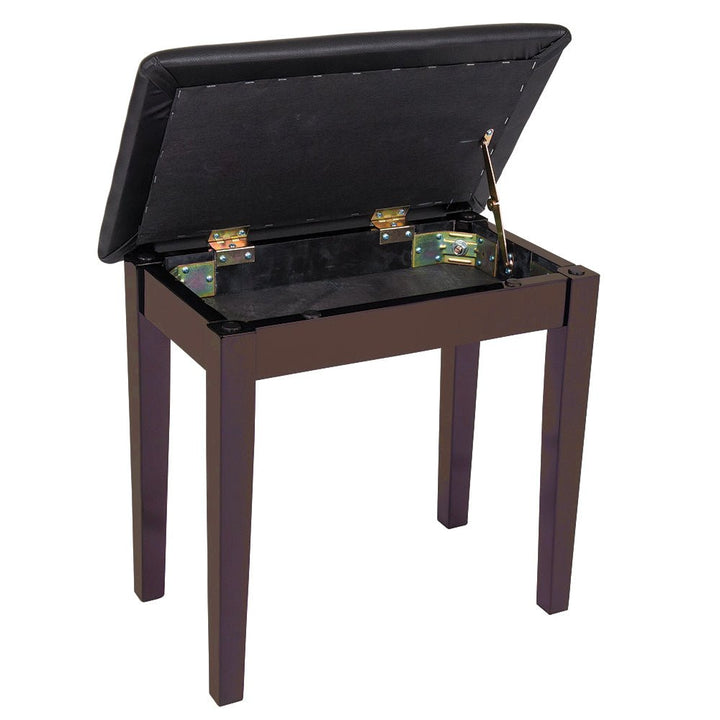 Kinsman Piano Bench with Storage ~ Satin Rosewood - Ev - Entz Music