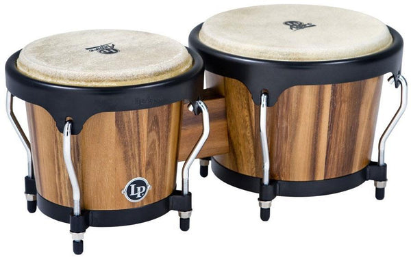 Latin Percussion LPA601-SW Aspire Series Bongos - Natural Wood/Black