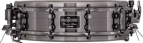 Majestic Concert Black aluminium concert snare drum - 14"x4"