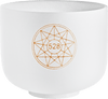 Meinl Sonic Energy 8" Solfeggio Crystal Singing Bowl - Mi 528 Hz, White Frosted Quartz for Solar Plexus Chakra Healing - Ev - Entz Music