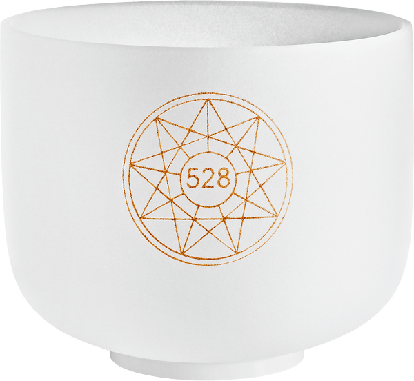 Meinl Sonic Energy 8" Solfeggio Crystal Singing Bowl - Mi 528 Hz, White Frosted Quartz for Solar Plexus Chakra Healing - Ev - Entz Music