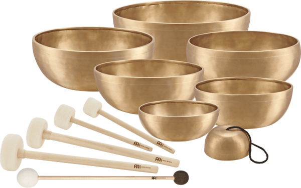 Meinl Sonic Energy Chakra Singing Bowl Set – 7 Bowls (250g - 2200g), Includes Mallets & Felt Rings, Handcrafted in India (SB - SET - CHA) - Ev - Entz Music