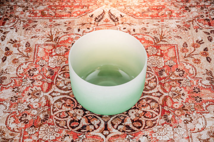 MEINL Sonic Energy Crystal Singing Bowl, color - frosted, 11" / 28 cm, Note F4, Heart Chakra - Ev - Entz Music