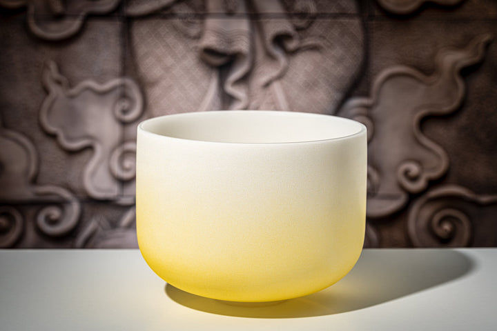 MEINL Sonic Energy Crystal Singing Bowl, color - frosted, 12" / 30 cm, Note E4, Solarplexus Chakra - Ev - Entz Music