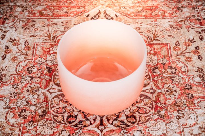 MEINL Sonic Energy Crystal Singing Bowl, color - frosted, 13" / 33 cm, Note D4, Sacral Chakra - Ev - Entz Music