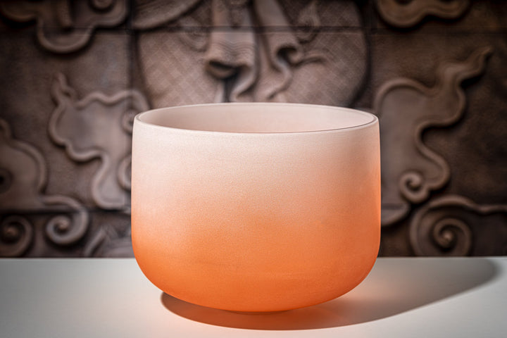 MEINL Sonic Energy Crystal Singing Bowl, color - frosted, 13" / 33 cm, Note D4, Sacral Chakra - Ev - Entz Music