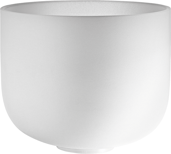 MEINL Sonic Energy Crystal Singing Bowl, white - frosted, 11" / 28 cm, Note F4, Heart Chakra - Ev - Entz Music