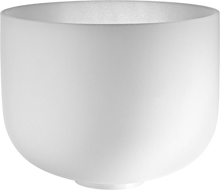 MEINL Sonic Energy Crystal Singing Bowl, white - frosted, 12" / 30 cm, Note E4, Solarplexus Chakra - Ev - Entz Music