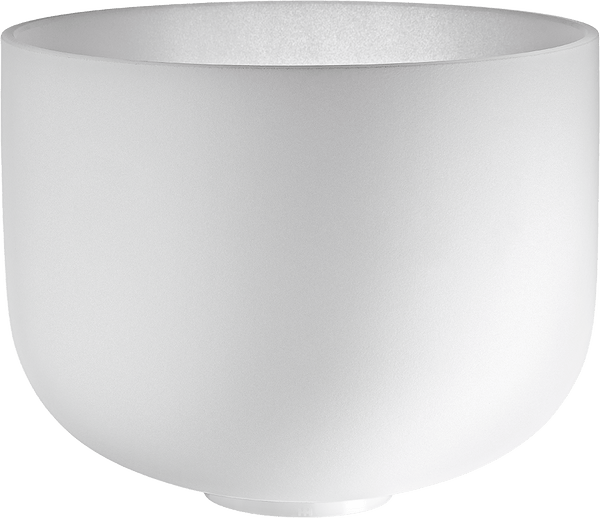 MEINL Sonic Energy Crystal Singing Bowl, white - frosted, 12" / 30 cm, Note F4, Heart Chakra - Ev - Entz Music