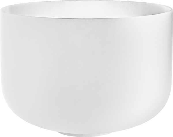 MEINL Sonic Energy Crystal Singing Bowl, white - frosted, 14" / 35 cm, Note G3, Throat Chakra - Ev - Entz Music