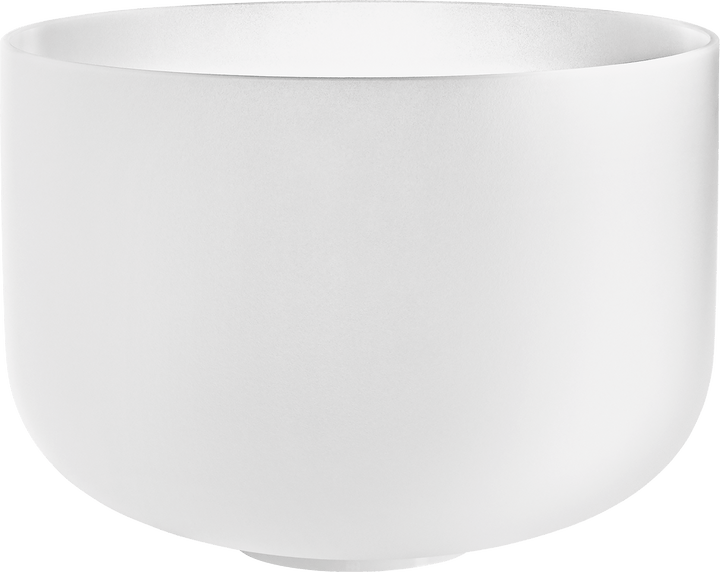 MEINL Sonic Energy Crystal Singing Bowl, white - frosted, 14" / 35 cm, Note G3, Throat Chakra - Ev - Entz Music