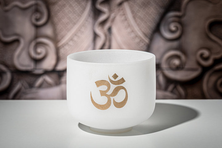 MEINL Sonic Energy Crystal Singing Bowl, white - frosted, 8" / 20 cm, Note C5, OM - Ev - Entz Music