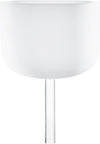 MEINL Sonic Energy Crystal Singing Bowl, with handle, white - frosted, 10" / 25 cm, Note F4, Heart Chakra - Ev - Entz Music