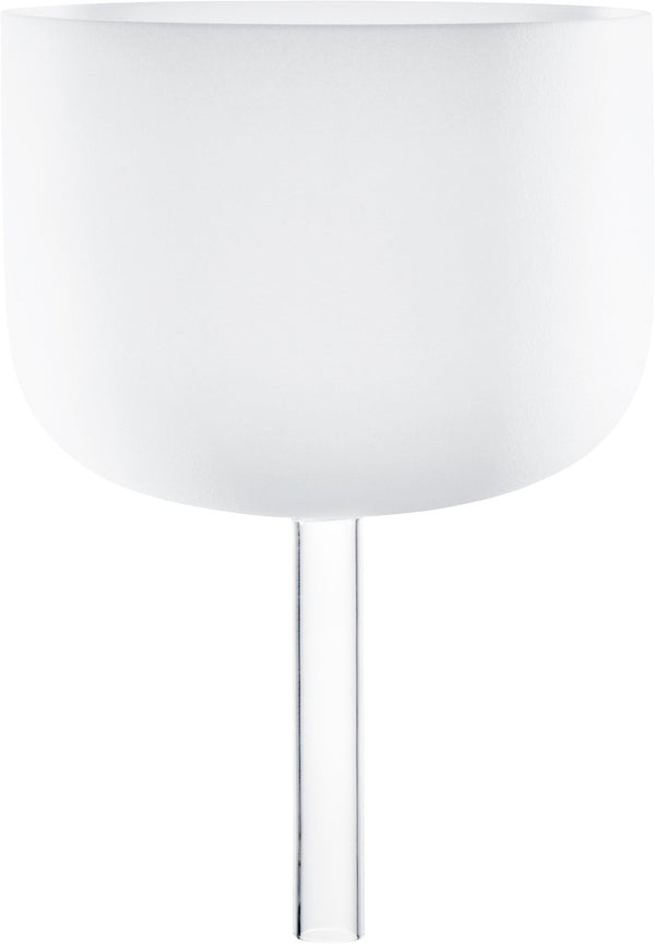 MEINL Sonic Energy Crystal Singing Bowl, with handle, white - frosted, 10" / 25 cm, Note F4, Heart Chakra - Ev - Entz Music