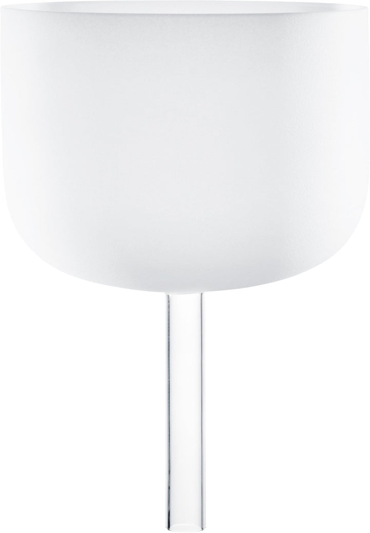 MEINL Sonic Energy Crystal Singing Bowl, with handle, white - frosted, 10" / 25 cm, Note F4, Heart Chakra - Ev - Entz Music