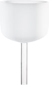 MEINL Sonic Energy Crystal Singing Bowl, with handle, white - frosted, 8" / 20 cm, Note B4, Crown Chakra - Ev - Entz Music