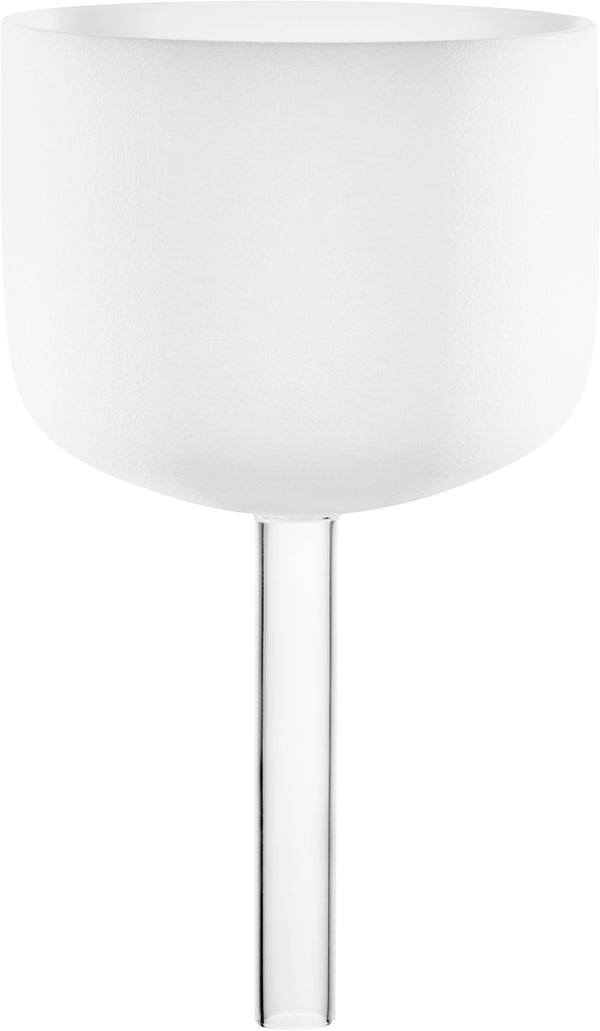 MEINL Sonic Energy Crystal Singing Bowl, with handle, white - frosted, 8" / 20 cm, Note B4, Crown Chakra - Ev - Entz Music