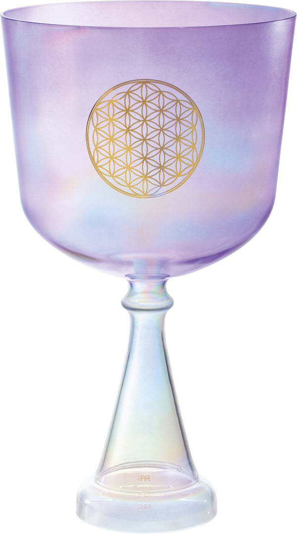 MEINL Sonic Energy Crystal Singing Chalice, 8"/20 cm, Note F3, Purple, Heart Chakra, Flower of Life - Ev - Entz Music