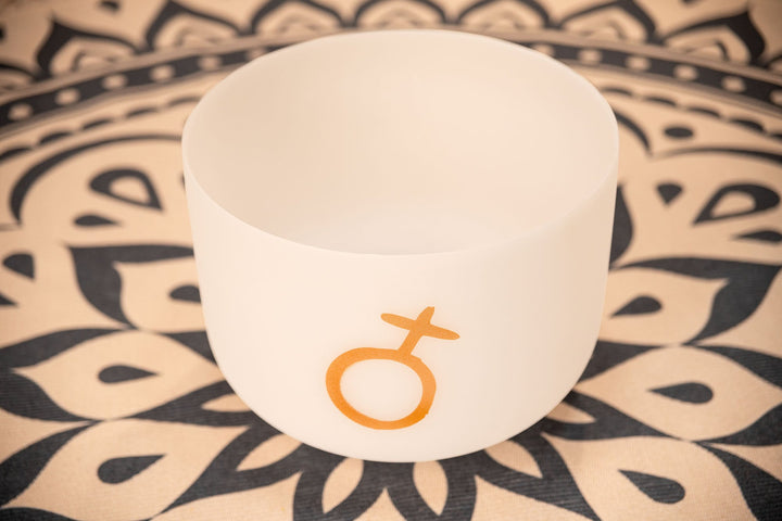 MEINL Sonic Energy Planetary Tuned Crystal Singing Bowl, 12" / 30 cm, Earth Platonic Year 172.06 Hz, Crown Chakra - Ev - Entz Music