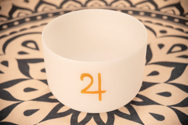 MEINL Sonic Energy Planetary Tuned Crystal Singing Bowl, 12" / 30 cm, Jupiter 183.58 Hz, Solarplexus Chakra - Ev - Entz Music