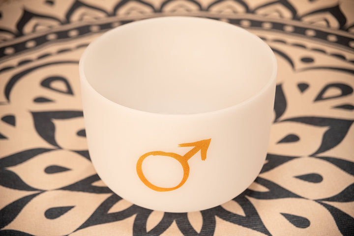 MEINL Sonic Energy Planetary Tuned Crystal Singing Bowl, 12" / 30 cm, Mars 144.72 Hz, Root/Sacral/Brow Chakra - Ev - Entz Music