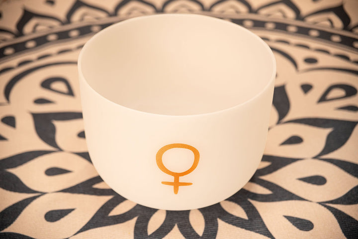 MEINL Sonic Energy Planetary Tuned Crystal Singing Bowl, 12" / 30 cm, Venus 221.23 Hz, Brow Chakra - Ev - Entz Music