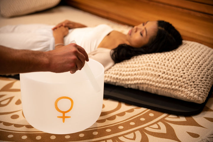 MEINL Sonic Energy Planetary Tuned Crystal Singing Bowl, 12" / 30 cm, Venus 221.23 Hz, Brow Chakra - Ev - Entz Music