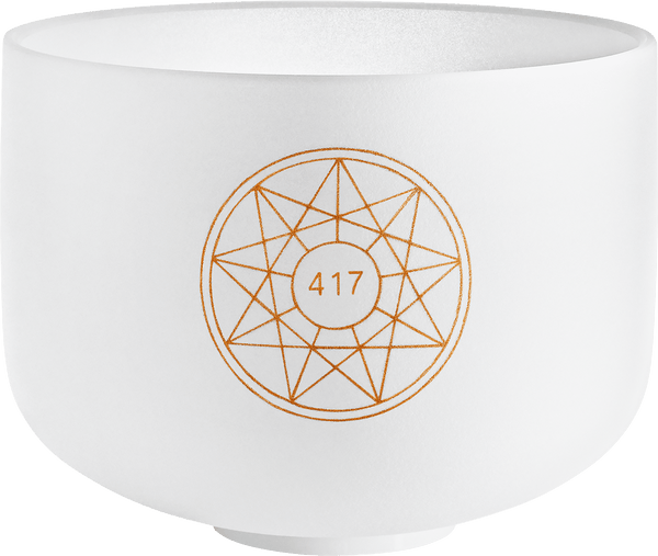 MEINL Sonic Energy Solfeggio Crystal Singing Bowl, Re 417 Hz, 10" / 25 cm, Sacral Chakra - Ev - Entz Music