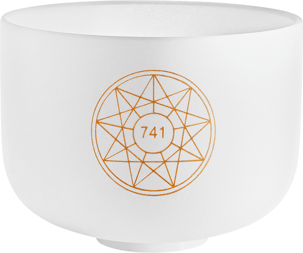 MEINL Sonic Energy Solfeggio Crystal Singing Bowl, Sol 741 Hz, 10" / 25 cm, Throat Chakra - Ev - Entz Music