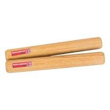 Percussion Plus professional 8" claves in Oak wood