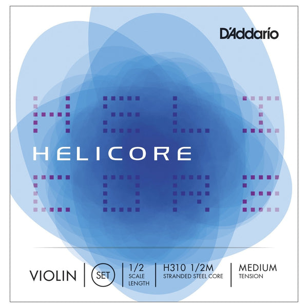 D'Addario Helicore Violin String Set, 4/4 Scale, Medium Tension