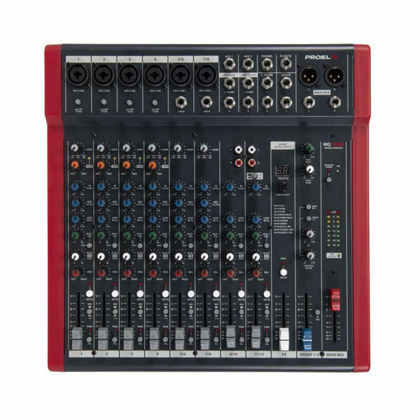 Proel MQ12USB 12 Channel Mixer with Effects