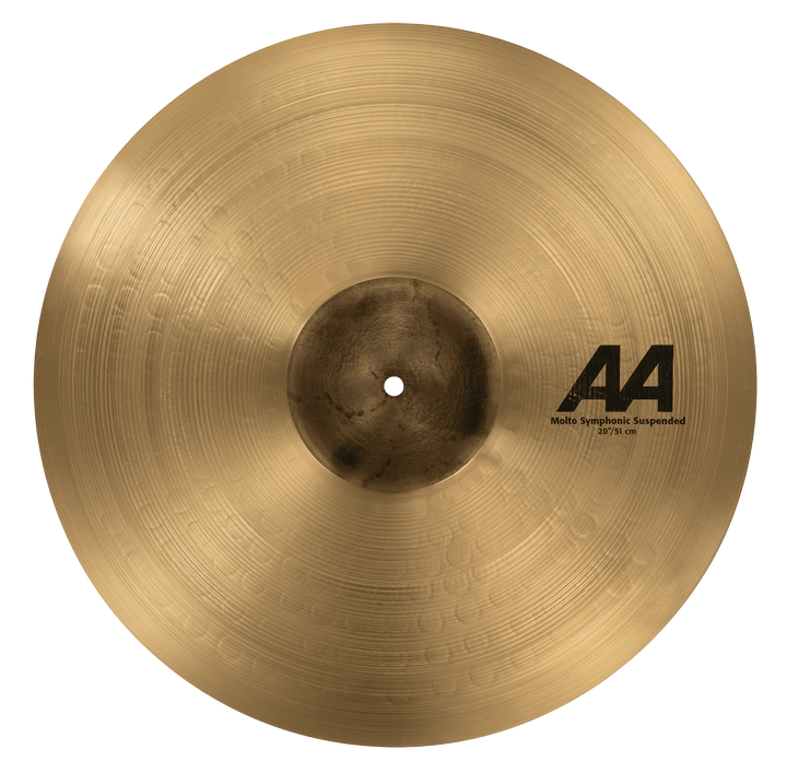 Sabian 20" AA Molto Symphonic Suspended Cymbal Brilliant Finish - Bright Sound with Controlled Sustain for Orchestral Use - Ev - Entz Music
