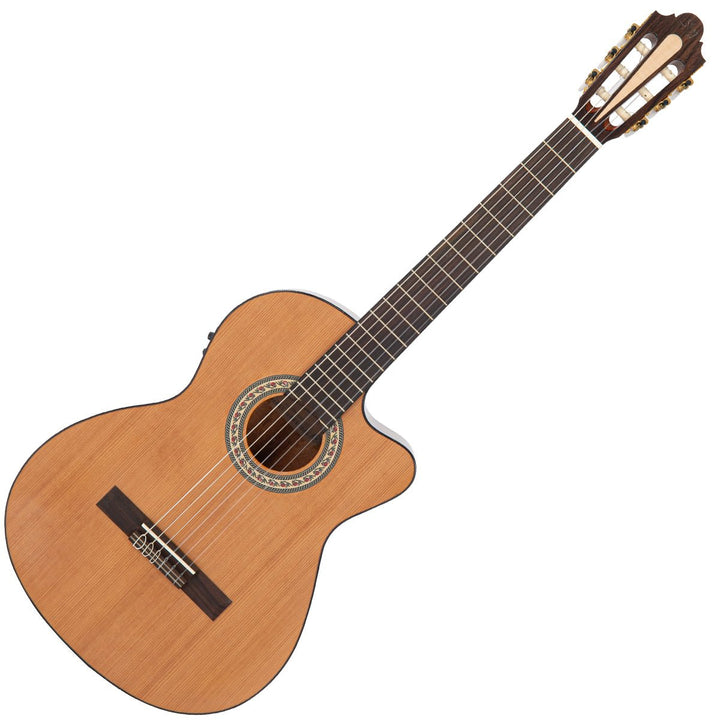 Santos Martinez Preludio Cutaway Electro - Classic Guitar ~ Natural High Gloss - Ev - Entz Music