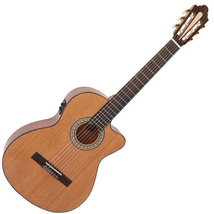 Santos Martinez Preludio Cutaway Electro - Classic Guitar ~ Natural High Gloss - Ev - Entz Music