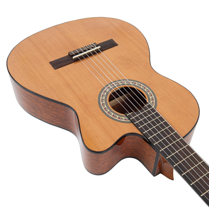 Santos Martinez Preludio Cutaway Electro - Classic Guitar ~ Natural High Gloss - Ev - Entz Music