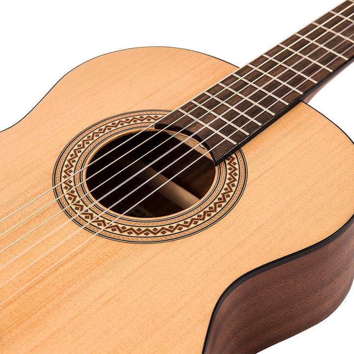 Santos Martinez Principante 3/4 Size Classic Guitar ~ Natural Open Pore - Ev - Entz Music