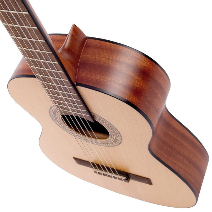 Santos Martinez Principante 3/4 Size Classic Guitar ~ Natural Open Pore - Ev - Entz Music